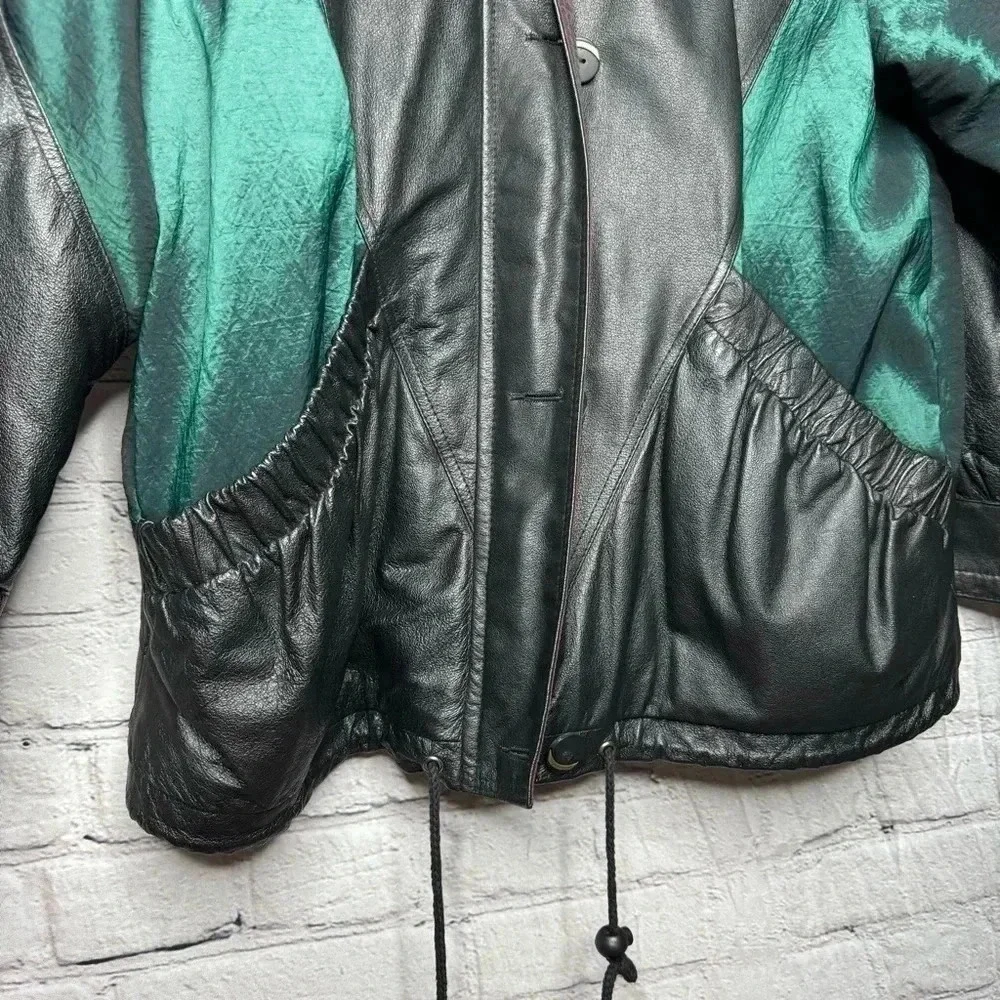 Vintage Pelle Men’s Leather & Nylon Jacket size Medium